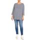 VERPASS STRETCH JERSEY T-SHIRT NAVY AND WHITE 