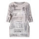 PIAZZA DELLA SCALA FINE KNIT SWEATER WITH SILVER BRUSH STROKES 