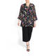 VERPASS DITSY FLORAL CHIFFON BLOUSE