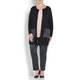 VERPASS BLACK FAUX FUR POCKET CARDIGAN