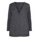 VERPASS RIBBED LUREX CARDIGAN IN CHARCOAL