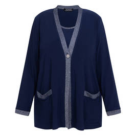 Verpass Twinset Navy with Lurex Trim  - Plus Size Collection