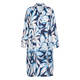 Verpass Leaf Print Shirt Dress Blue