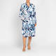 Verpass Leaf Print Shirt Dress Blue