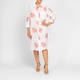 Verpass Coral Print Dress White 