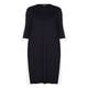 VERPASS BLACK SHIFT DRESS WITH WHITE TIPPING