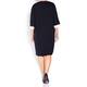 VERPASS BLACK SHIFT DRESS WITH WHITE TIPPING