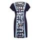 VERPASS panelled print DRESS