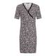 VERPASS black and white print wrap DRESS