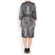 VERPASS monochrome leopard print DRESS with leather look side panels