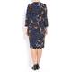 VERPASS royal blue and umber wrap DRESS
