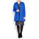 VERPASS royal blue and umber wrap DRESS