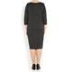 VERPASS CHARCOAL GEOMETRIC SPOT JACQUARD DRESS