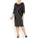 VERPASS CHARCOAL GEOMETRIC SPOT JACQUARD DRESS