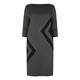 VERPASS CHARCOAL GEOMETRIC SPOT JACQUARD DRESS