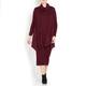 VERPASS RIBBED KNITTED DRESS AND GILET