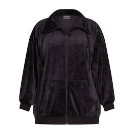 Verpass Velour Jacket Black - Plus Size Collection