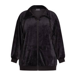 Verpass Velour Jacket Black - Plus Size Collection