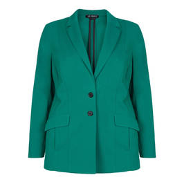 VERPASS STRETCH JERSEY BLAZER TEAL - Plus Size Collection