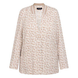 Verpass Jacket Print Beige  - Plus Size Collection