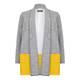 VERPASS yellow and grey colour block JACKET