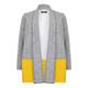 VERPASS yellow and grey colour block JACKET