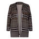 BEIGE LABEL KNITTED PRINT CAMEL JACQUARD GRID EFFECT JACKET