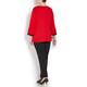 VERPASS RED SWEATER WITH PLEATED TRUMPET CUFF