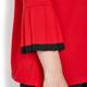 VERPASS RED SWEATER WITH PLEATED TRUMPET CUFF