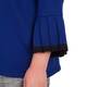 VERPASS BLUE SWEATER WITH PLEATED TRUMPET CUFF