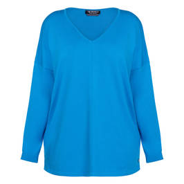 Verpass Knitted Tunic Turquoise   - Plus Size Collection