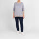 Verpass Leopard Print Knitted Tunic Blue and Beige