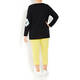 VERPASS FLORAL INTARSIA SWEATER BLACK AND YELLOW