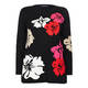 VERPASS FLORAL INTARSIA SWEATER BLACK AMD RED