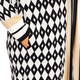 Verpass Harlequin Check Cardigan Black and White 