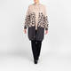 Verpass Leopard Print Cardigan Print Grey