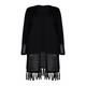 VERPASS black fringed LONG CARDIGAN