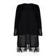 VERPASS black fringed LONG CARDIGAN