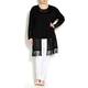 VERPASS black fringed LONG CARDIGAN