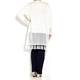 VERPASS ivory fringed LONG CARDIGAN