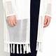 VERPASS ivory fringed LONG CARDIGAN