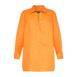 Verpass Linen Shirt Orange  - Plus Size Collection