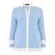 VERPASS BLUE STRIPED COTTON BLEND SHIRT