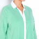 VERPASS GREEN STRIPED COTTON BLEND SHIRT 