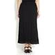 Beige crinkle chiffon maxi SKIRT in black