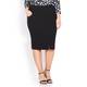 VERPASS BLACK TECHNO STRETCH PENCIL SKIRT