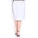 VERPASS WHITE TECHNO STRETCH PENCIL SKIRT 