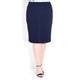 VERPASS NAVY TECHNO STRETCH PENCIL SKIRT 