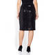 VERPASS BLACK SEQUIN PENCIL SKIRT