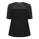 VERPASS lace panelled black T SHIRT